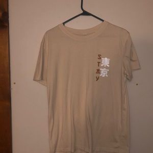 Tan Chinese letter shirt